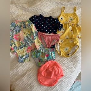 Toddler girl swim bundle ( Hanna Anderson , Old Navy etc)
